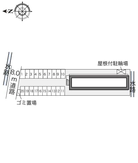 ★手数料０円★福井市西開発４丁目 月極駐車場